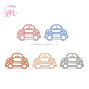 Carro forma material silicone bebê teether mastigar brinquedo